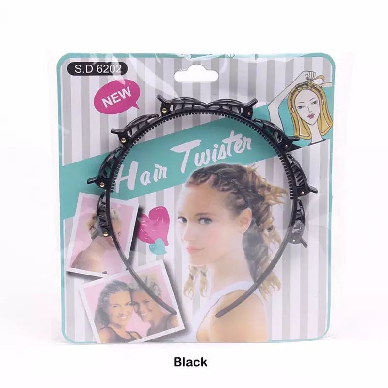Hair Twister Headband with 8 clips